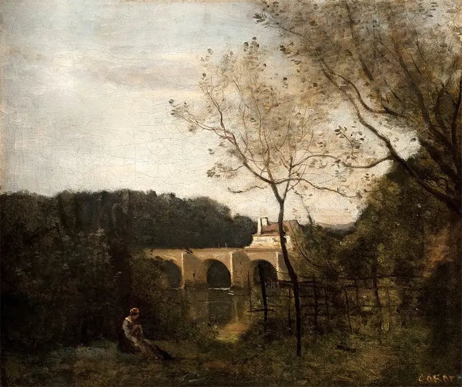 The Old Bridge at Mantes - Jean