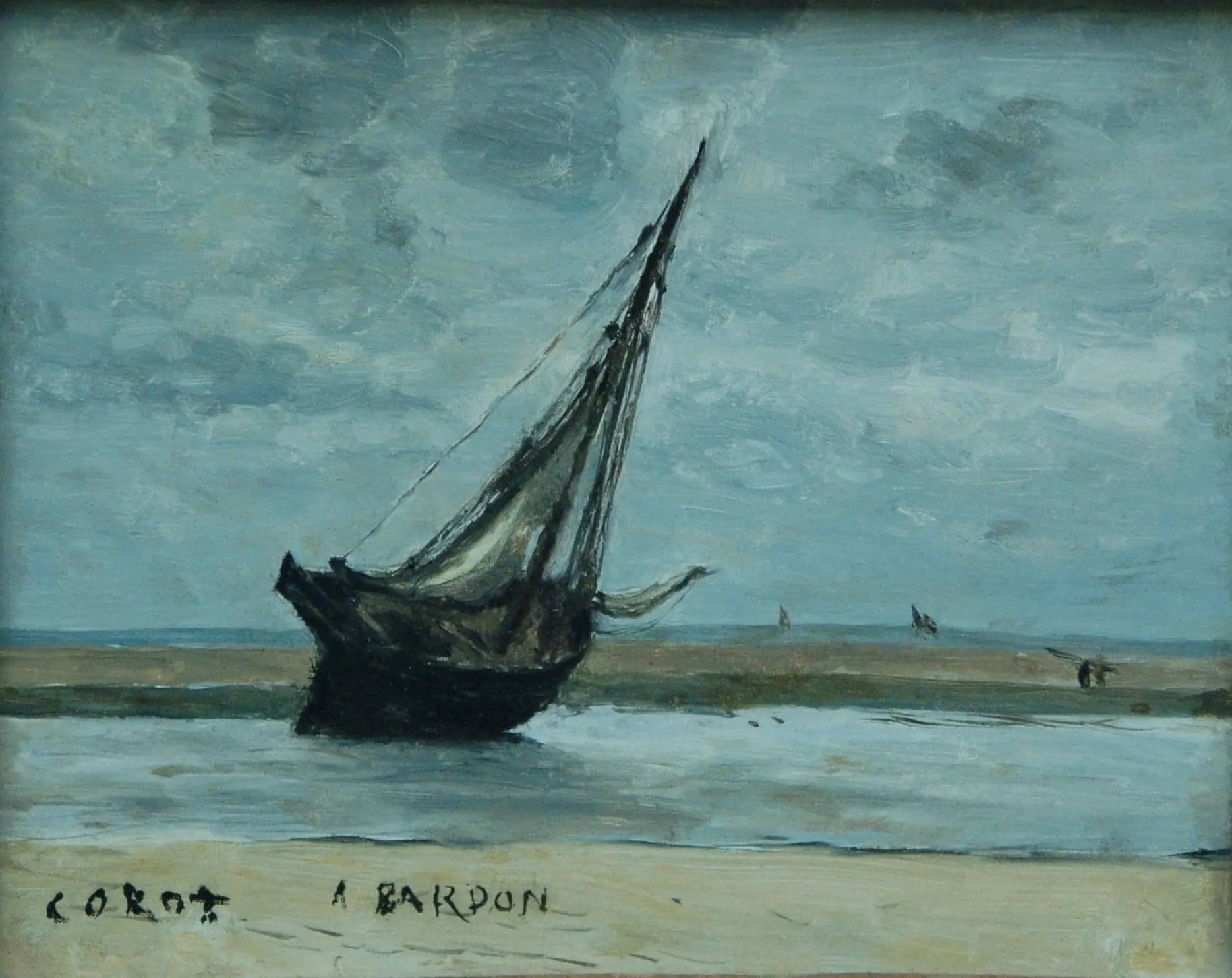 Trouville. Bateau échoué, dit Bateau de pêche à marée basse - Jean