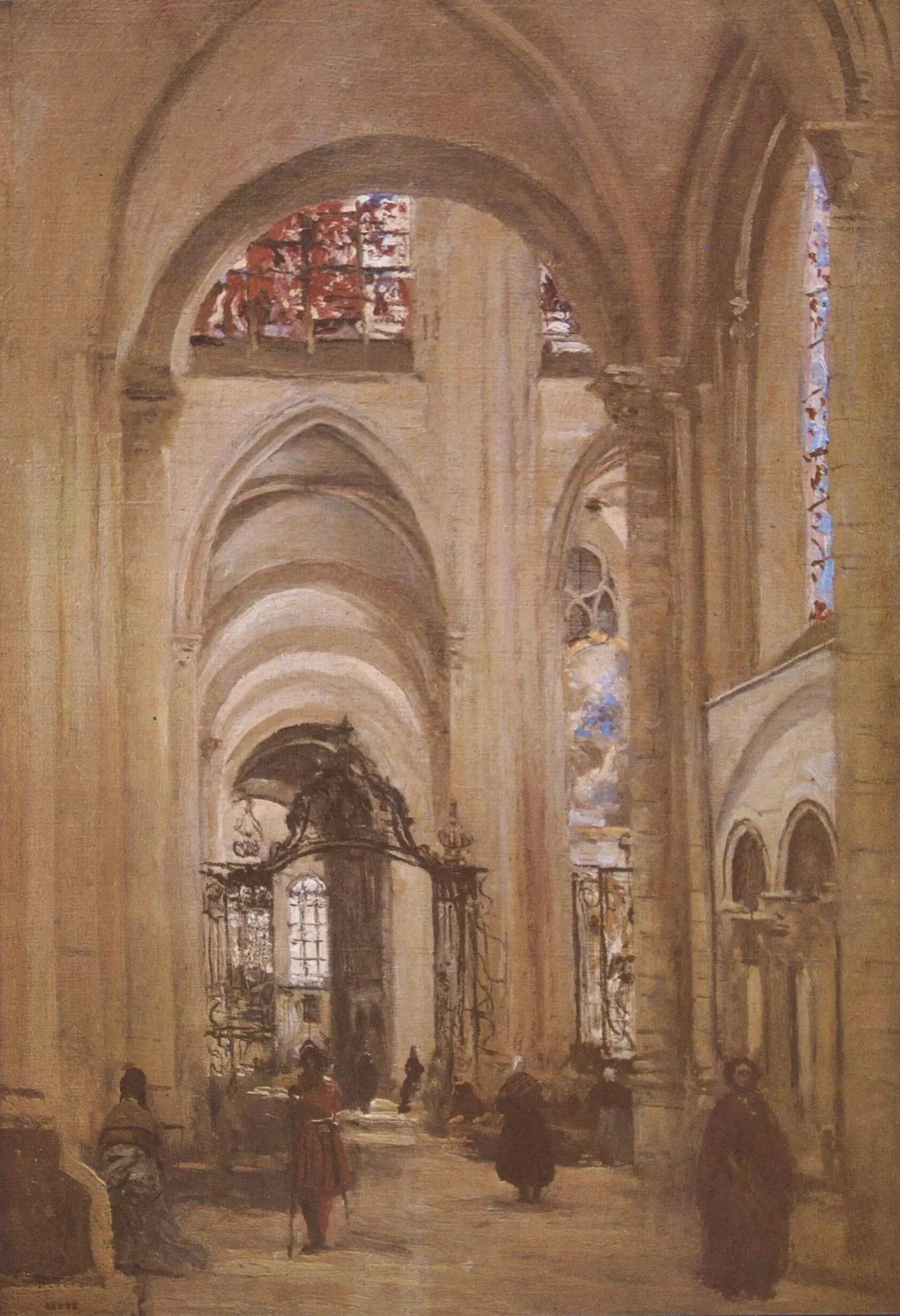 View of the interior of the Sens Cathedral - Jean