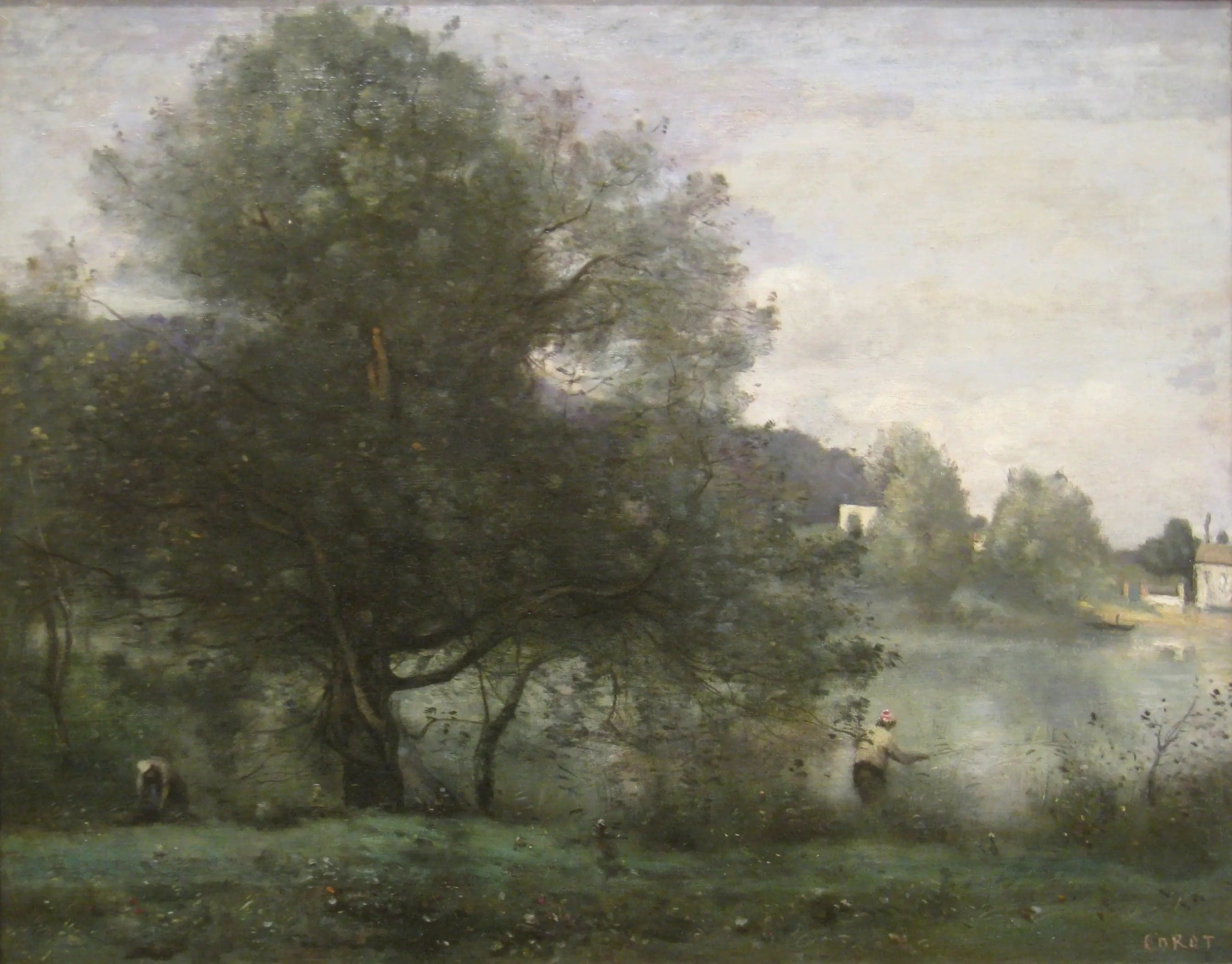 Ville-d'Avray. A fisherman by the pond - Jean