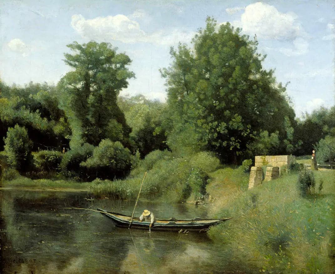 Ville-d'Avray. The fisherman near the lock - Jean