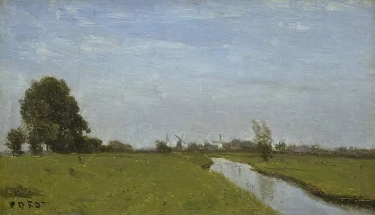 Watercourse in Holland. Plain - Jean