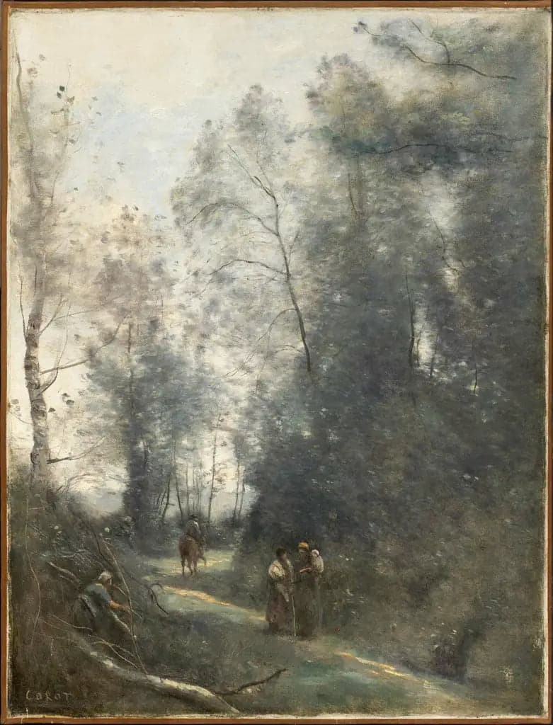 Winding Path with Three Peasants and a Rider - Jean