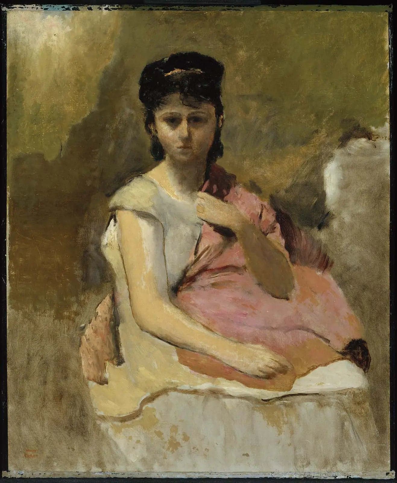 Woman with Pink Shawl - Jean