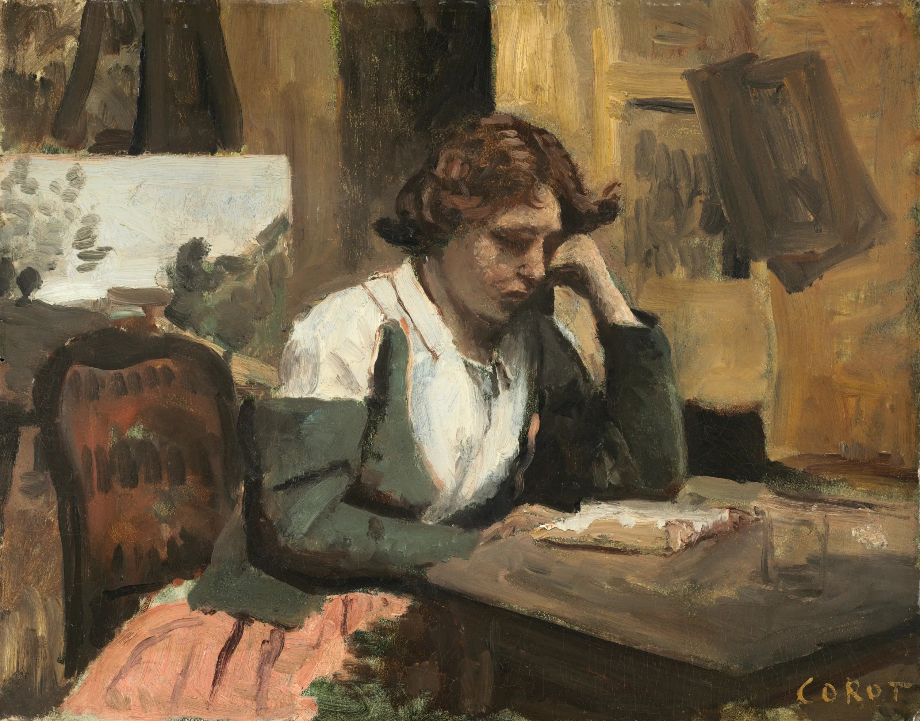 Young Girl Reading - Jean
