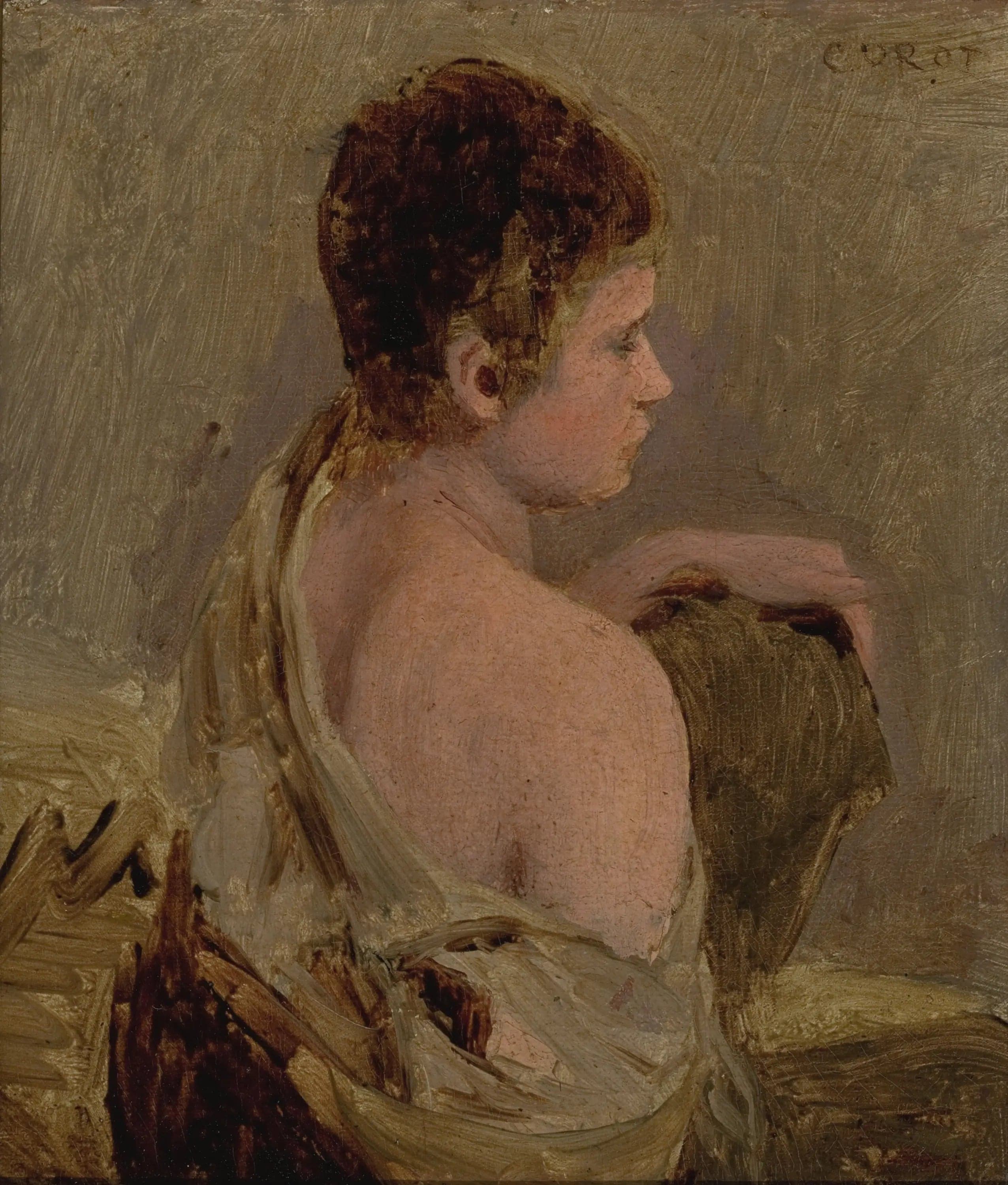 Young Man with Bare Shoulder - Jean