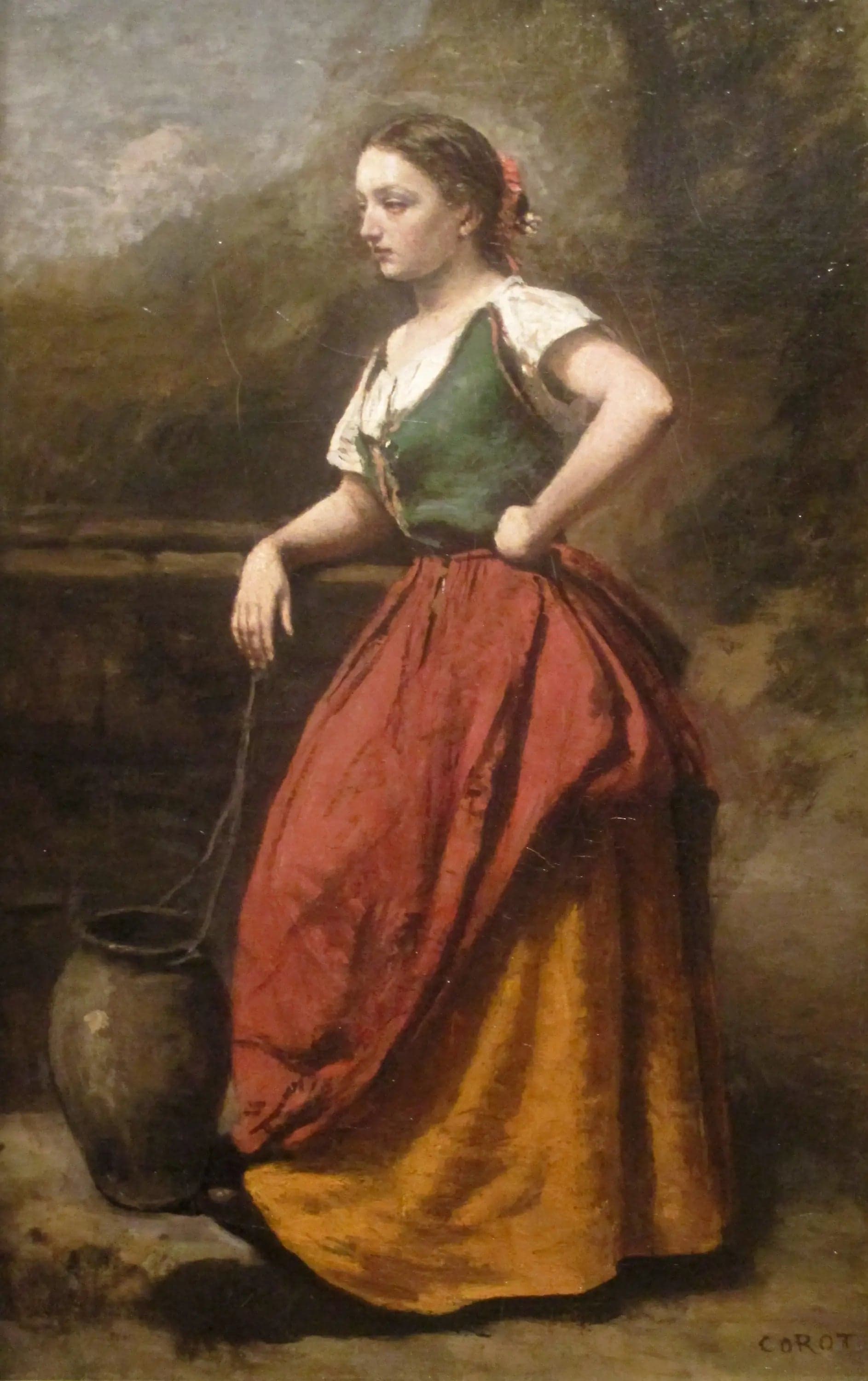 Young Woman at the Fountain - Jean