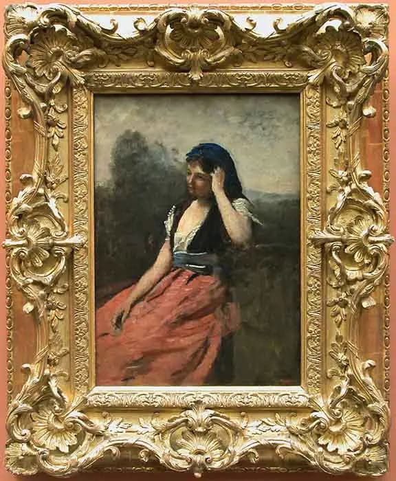 Young Woman in a Pink Skirt - Jean