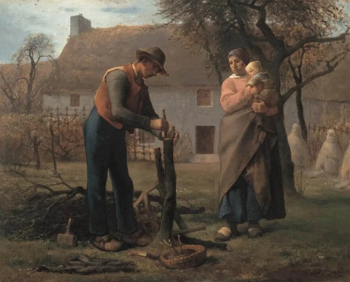 Farmer grafting a tree - Jean