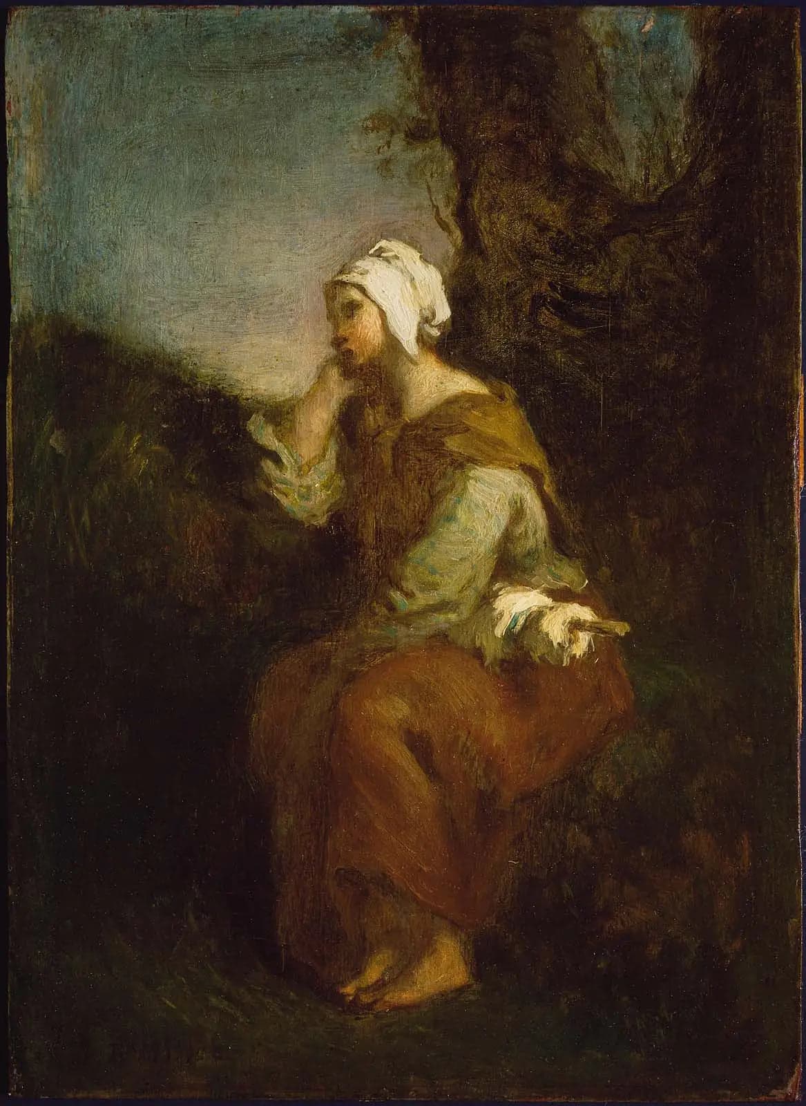 Peasant Girl Dreaming - Jean