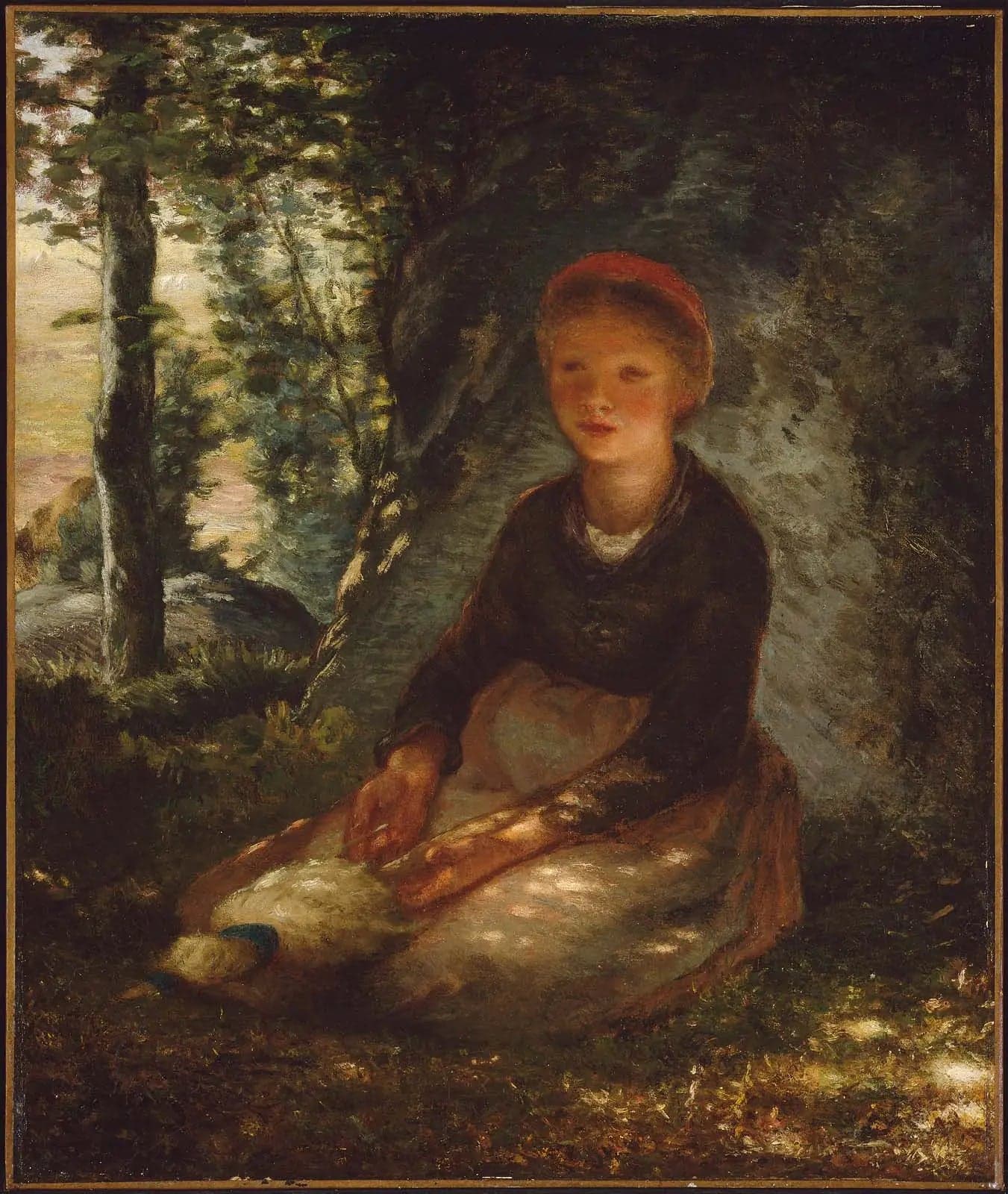 Seated Shepherdess in the Shade - Jean