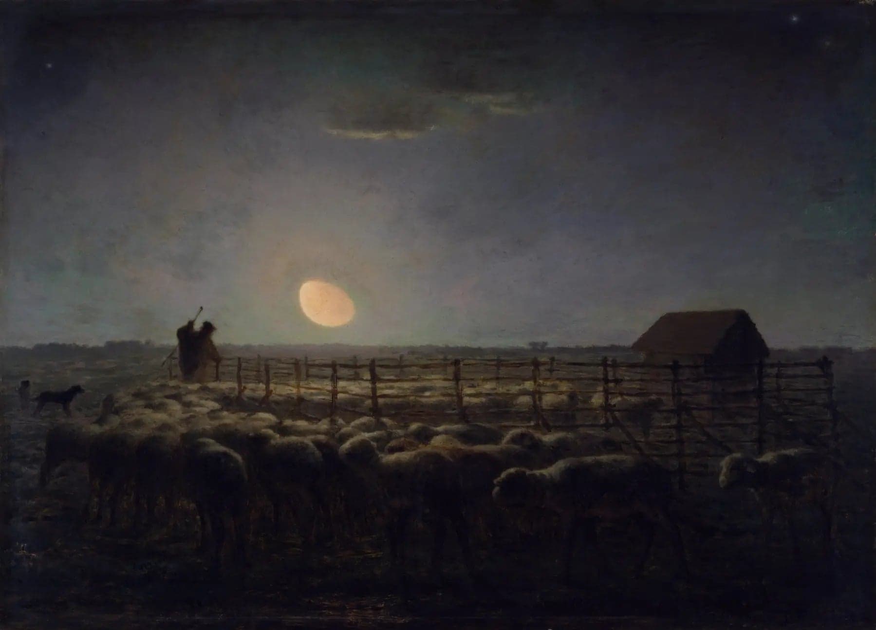 The Sheepfold, Moonlight - Jean