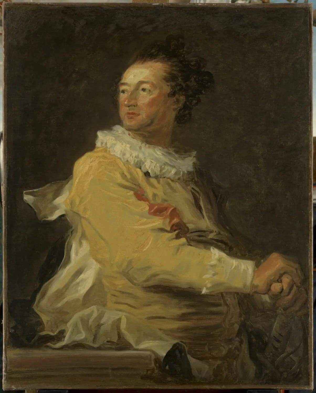 Portrait of Anne-François d'Harcourt, Duke of Beuvron in a character from the Italian comedy - Jean