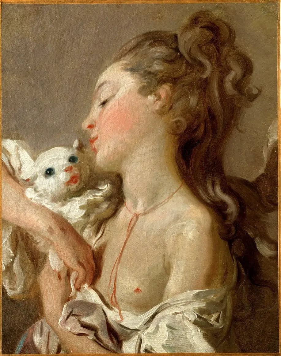 The Young Girl with a Cat - Jean