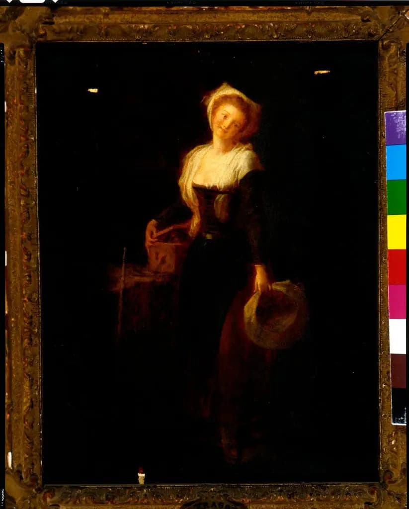 Young Girl with a Marmot - Jean