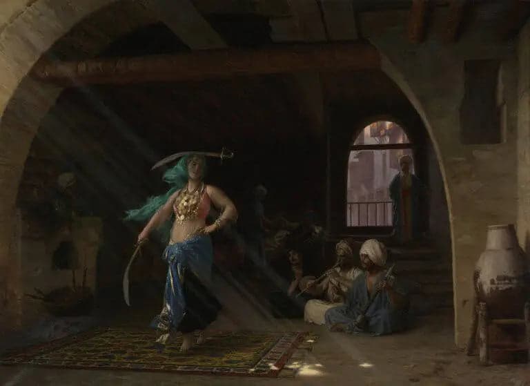 Almeh performing the sword dance - Jean