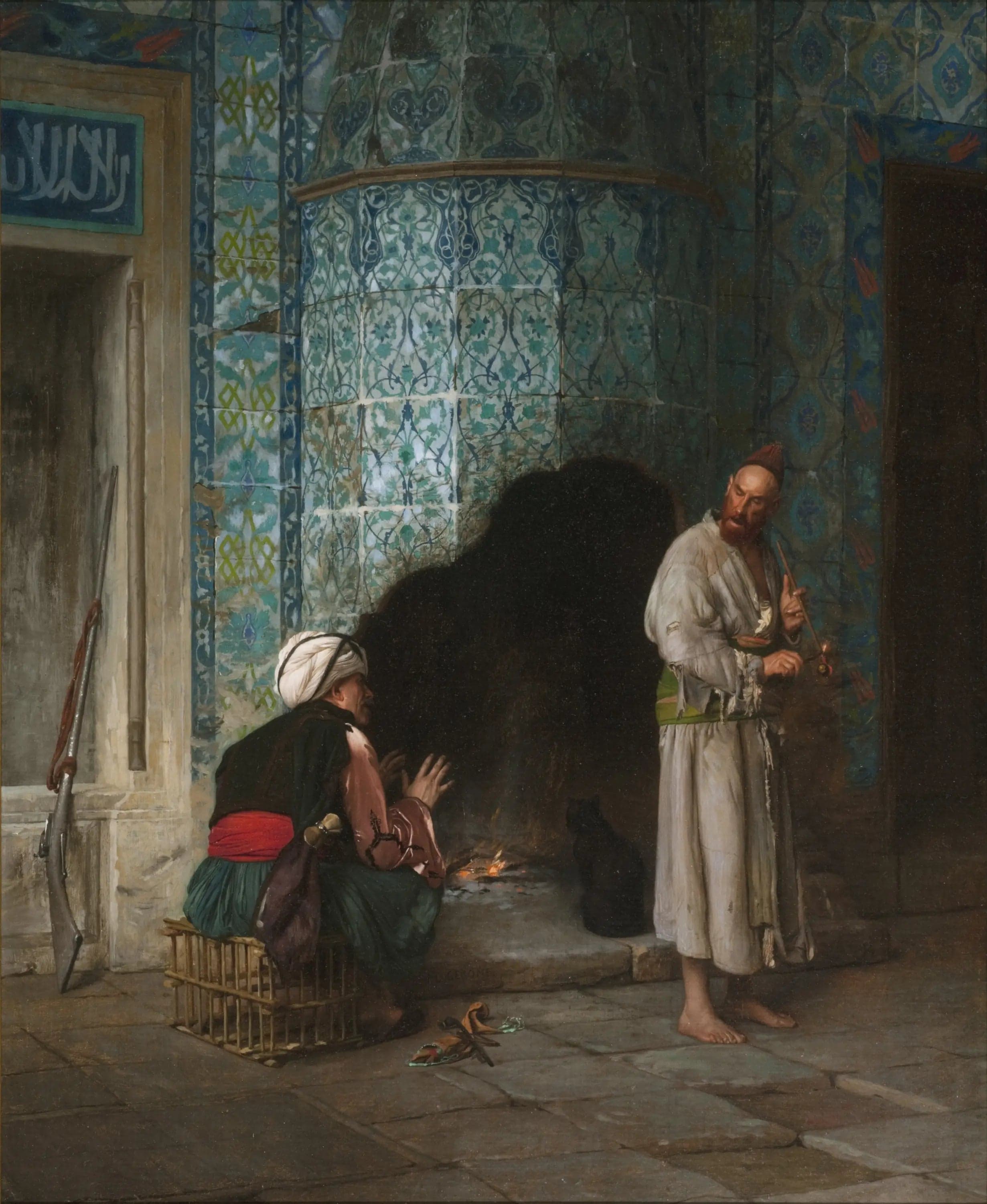 Conversation by the Fireside - Jean