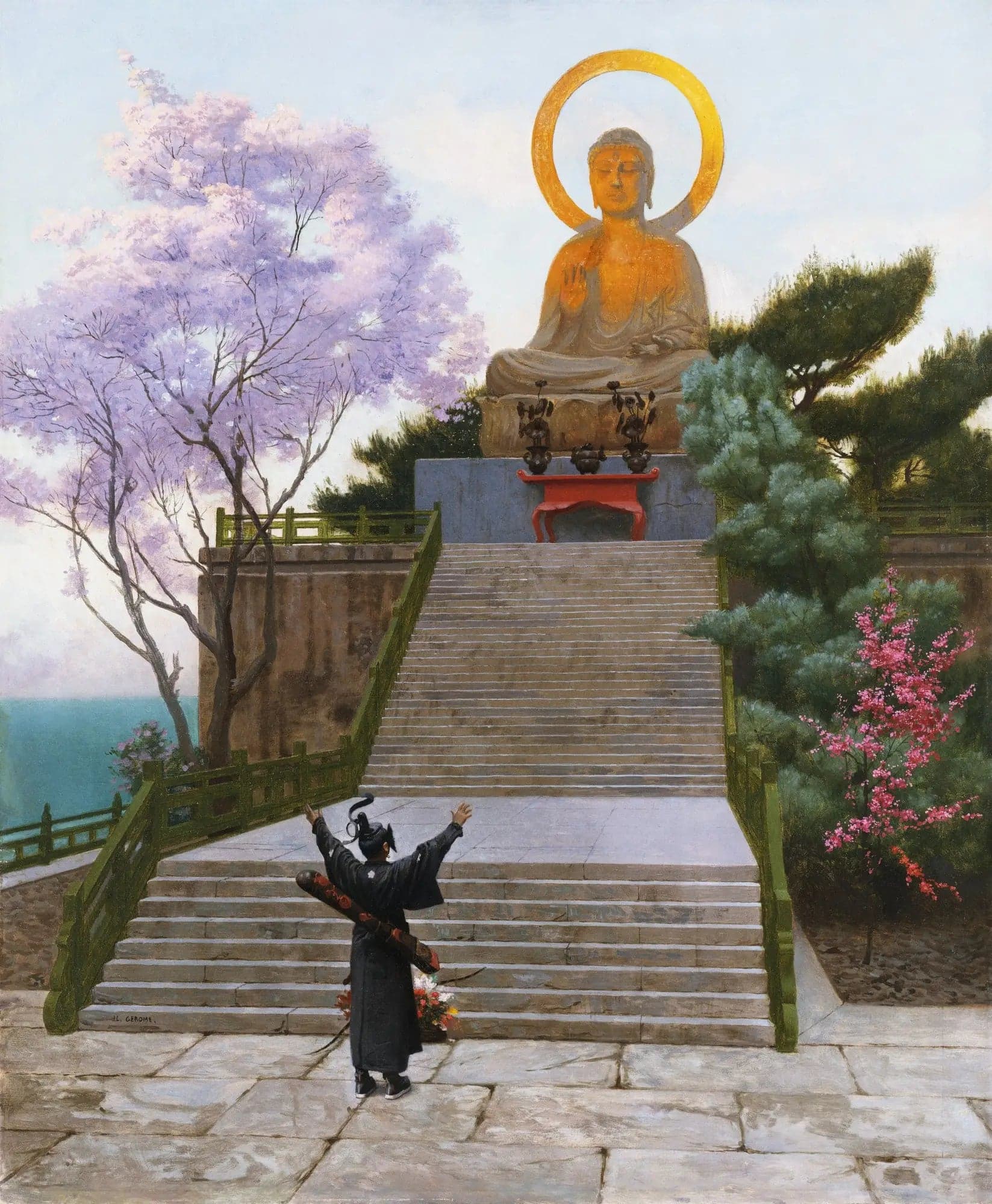 Japanese imploring a deity - Jean