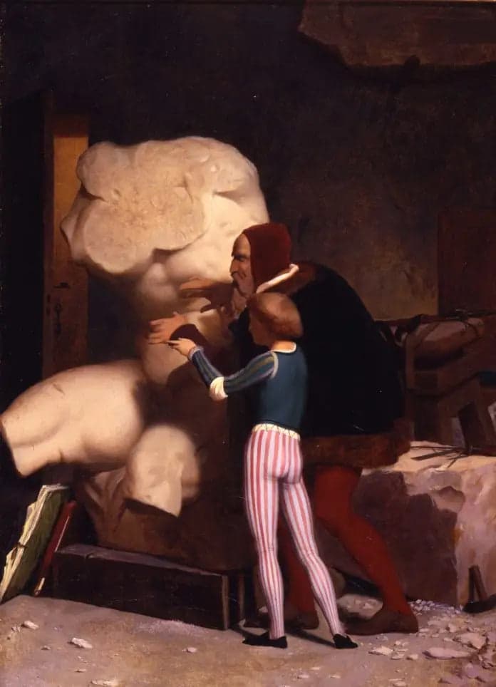 Michelangelo in his workshop - Jean