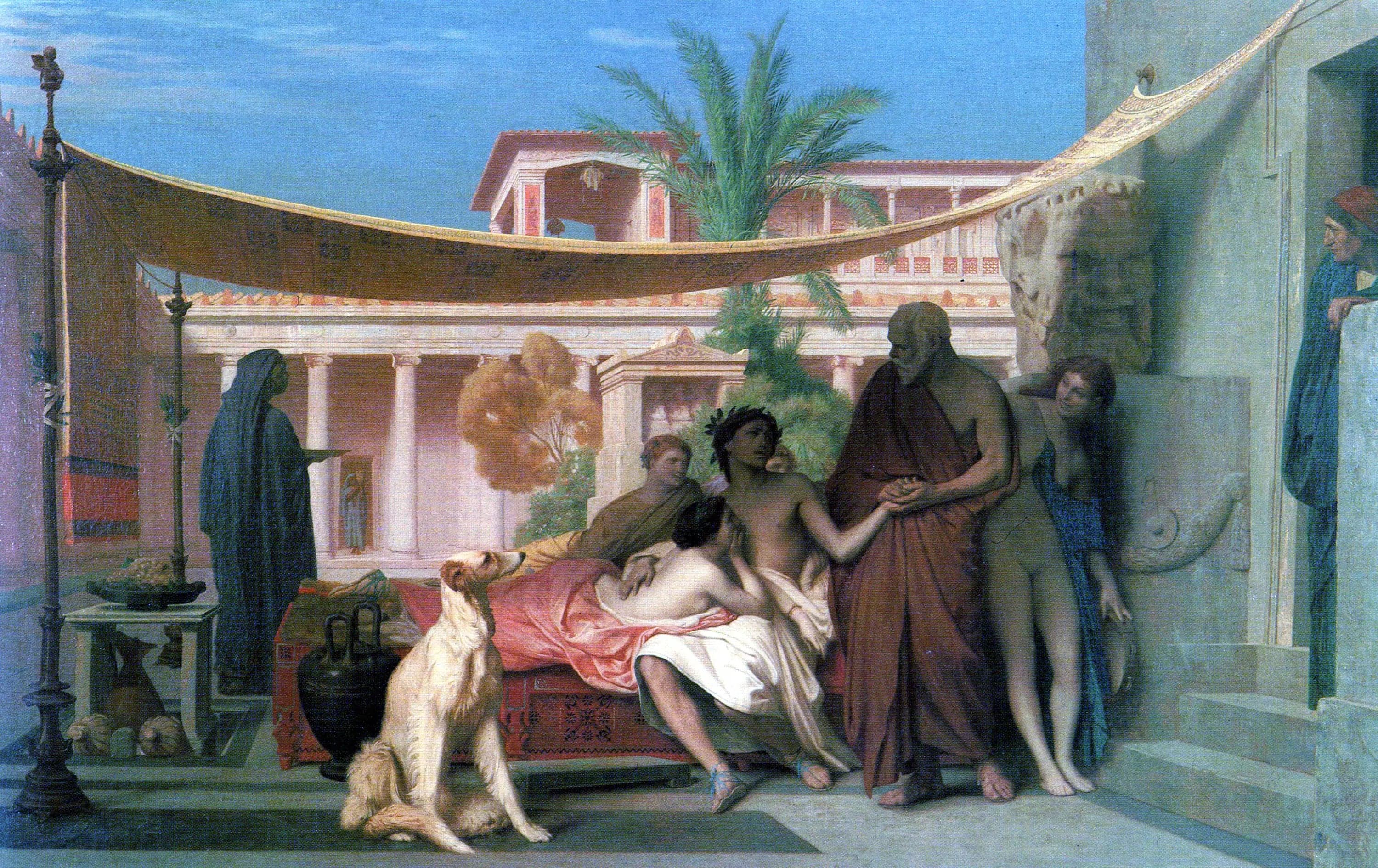 Socrates coming to Alcibiades at Aspasia's to seek - Jean