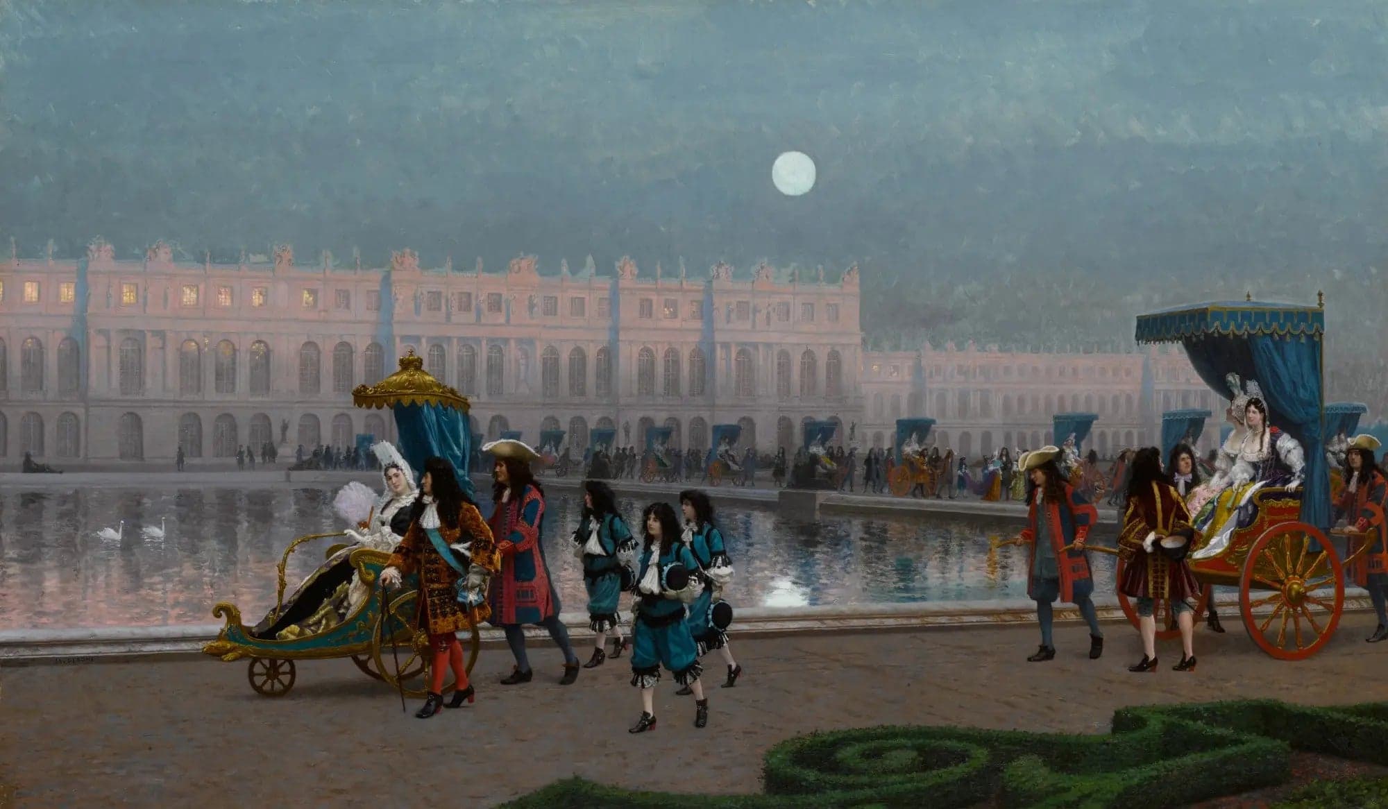 Stroll of the Court in the Gardens of Versailles - Jean