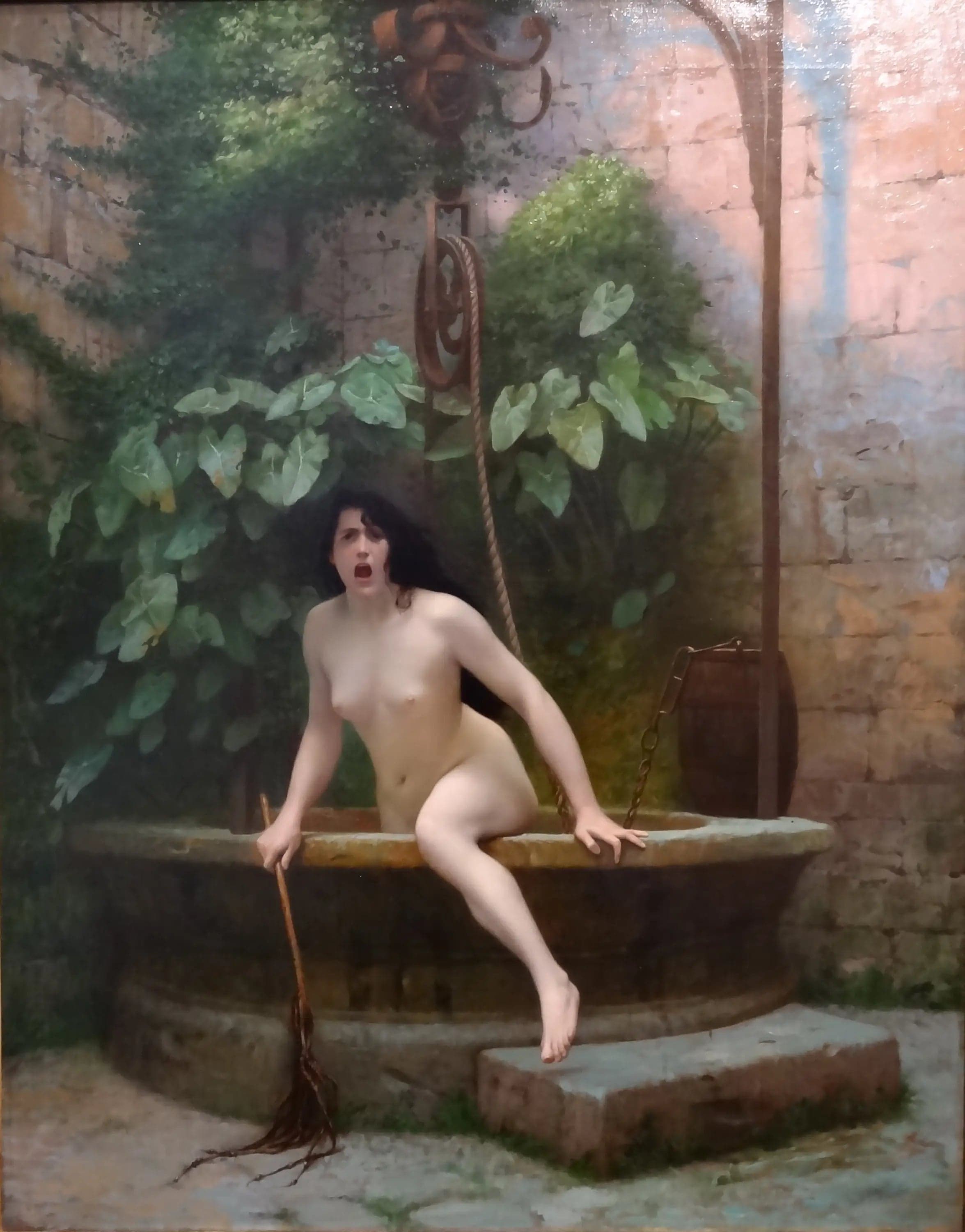 The Truth Coming Out of the Well Armed with Her Whip to Punish Humanity - Jean