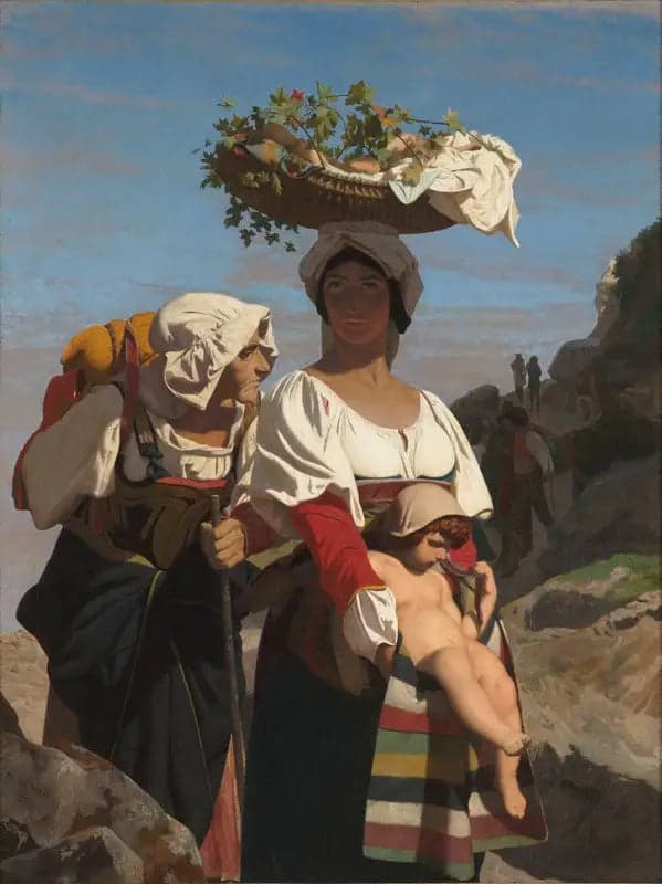 Two Italian Peasants and a Child - Jean