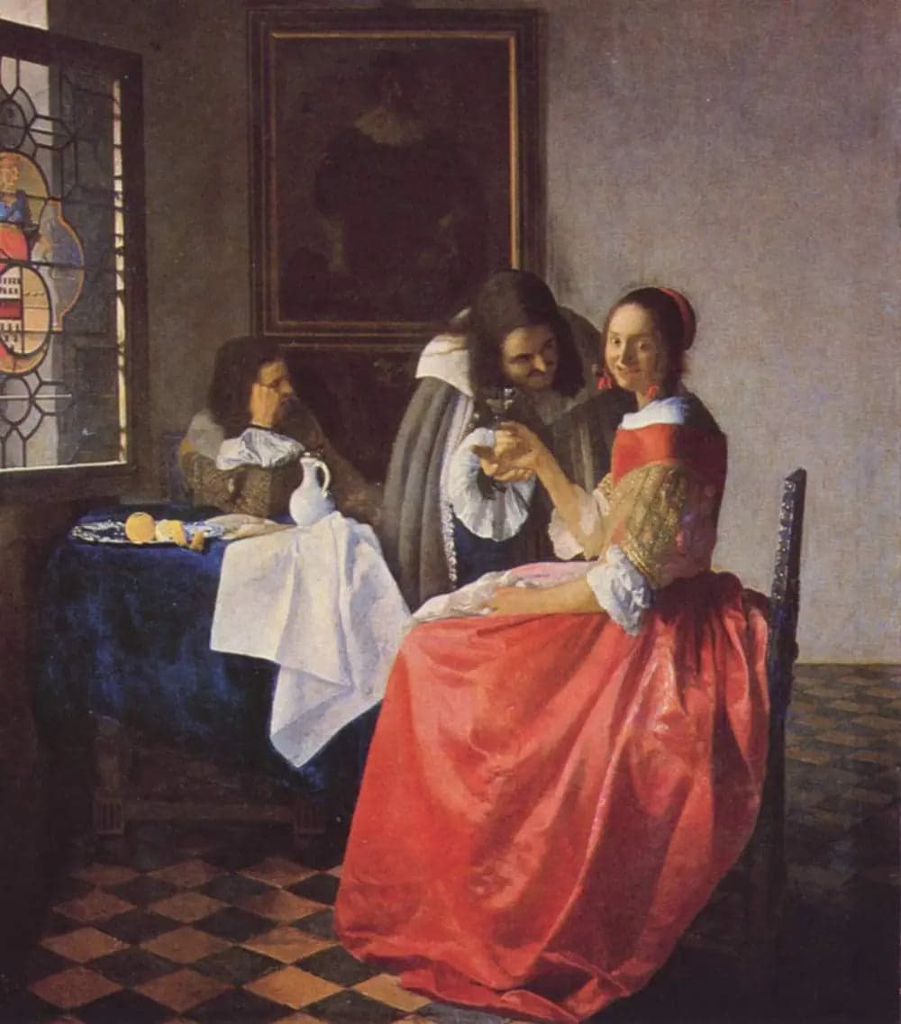 The Young Girl with a Glass of Wine
