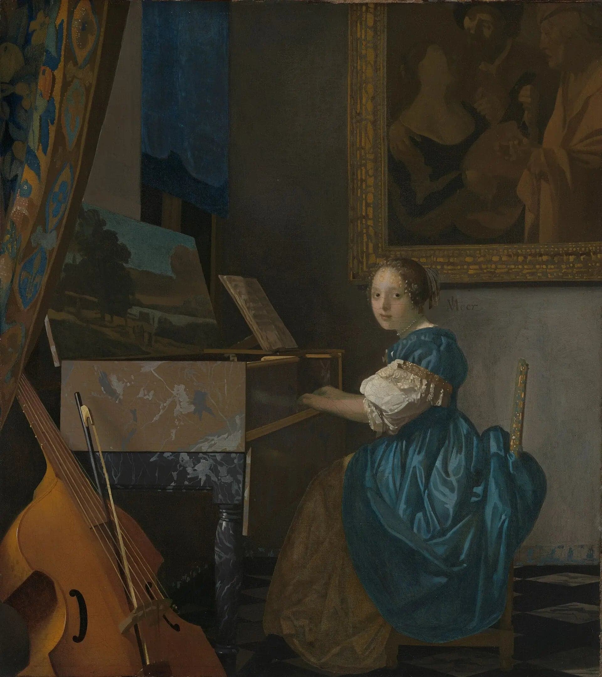 Young Woman Playing the Virginal
