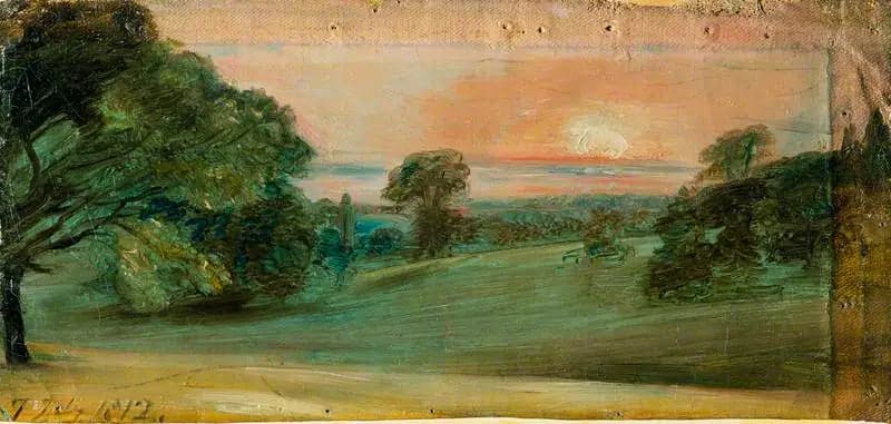 A landscape near East Bergholt, in the evening