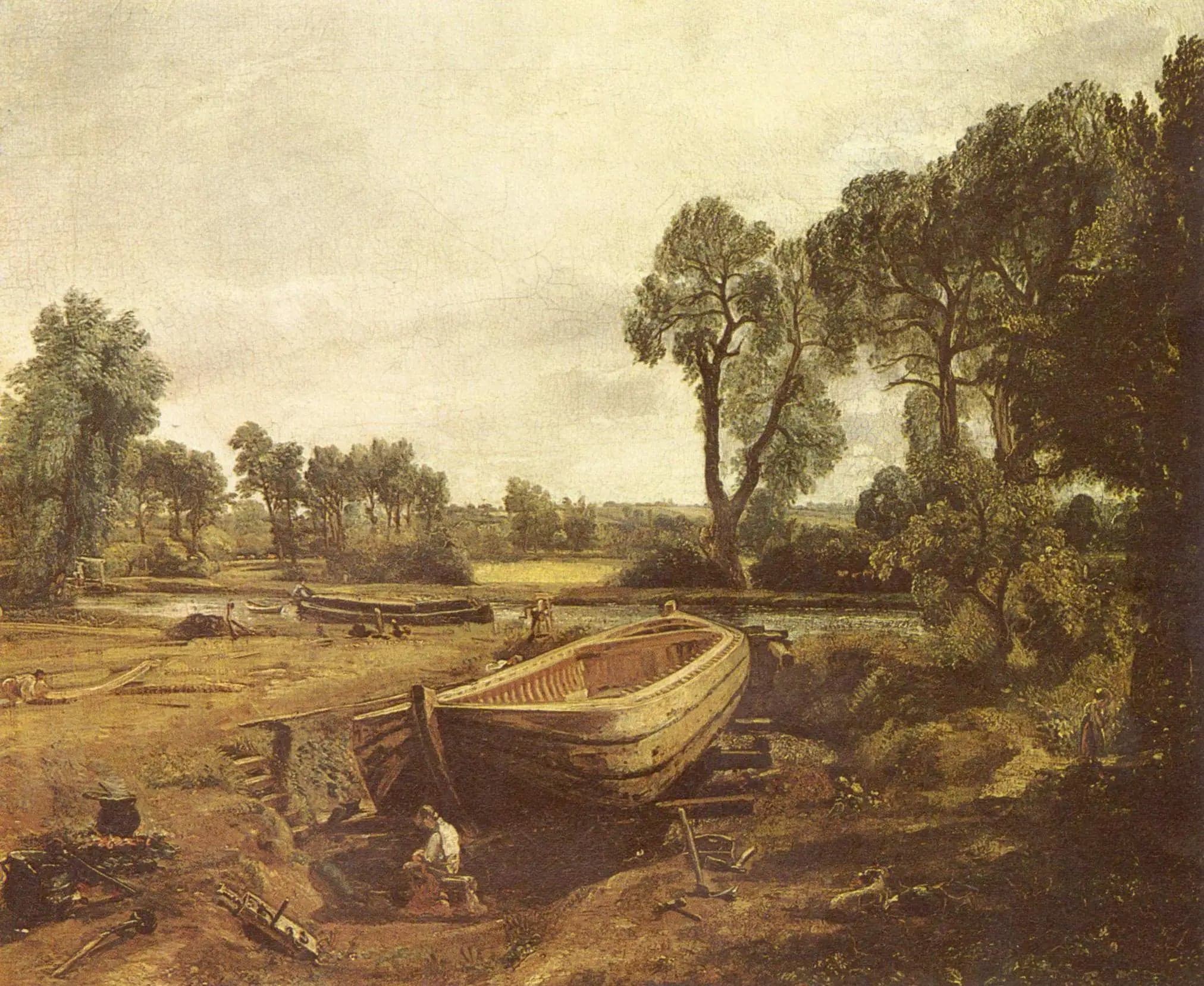 Boat Construction near Flatford Mill