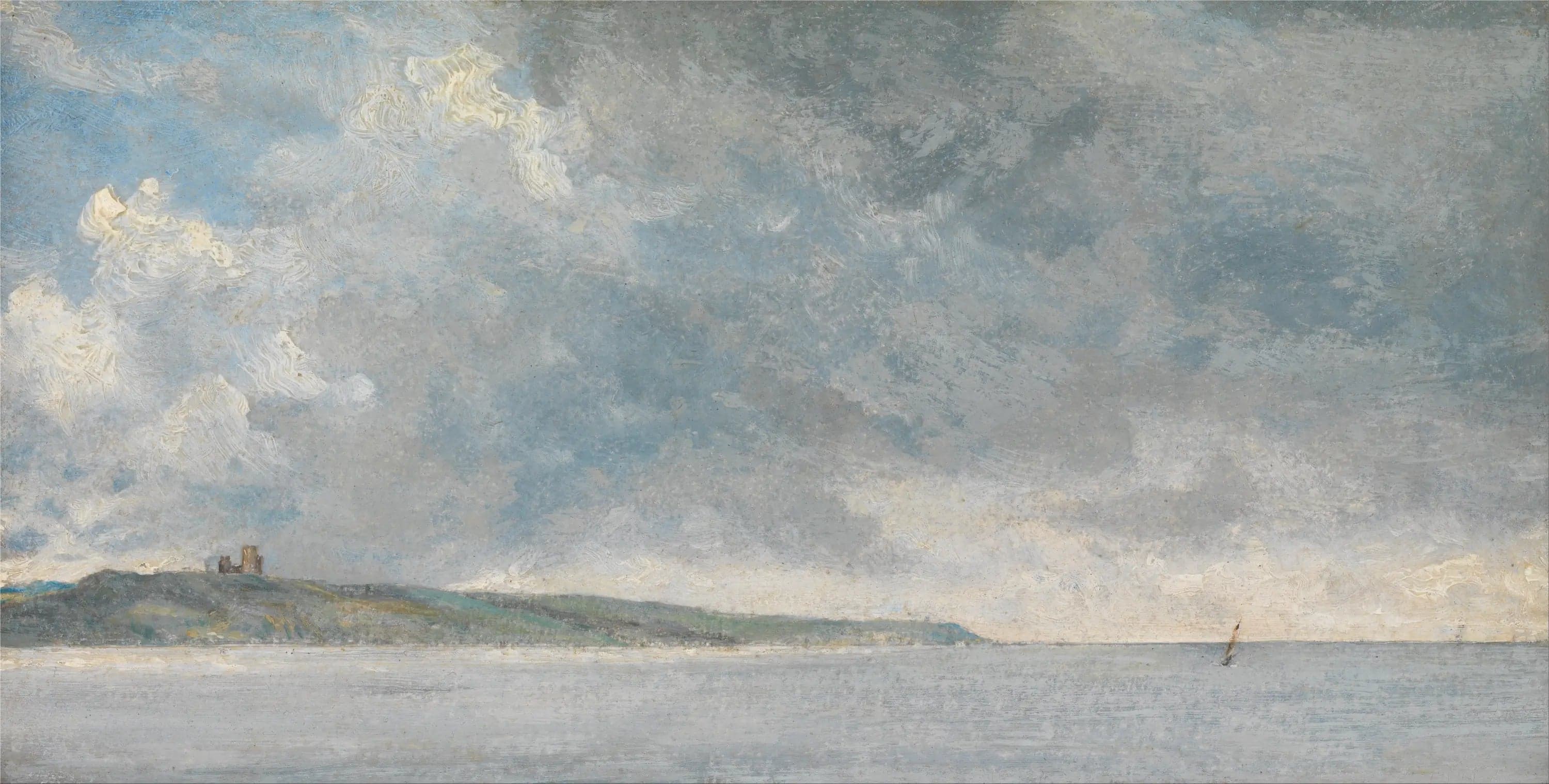 Coastal scene with cliff