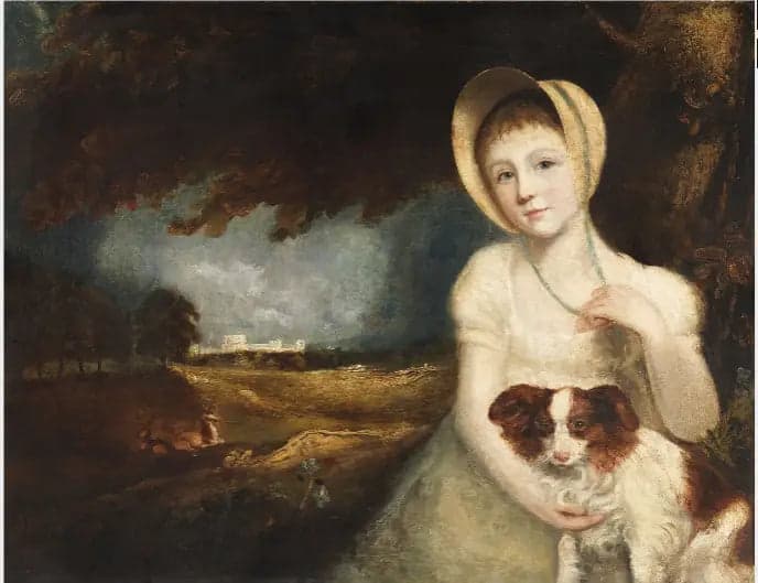 Portrait of a Child with a Dog