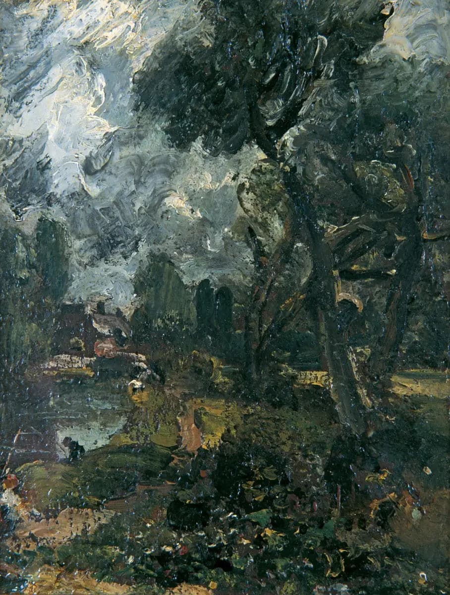 The Flatford Lock from the Bridge