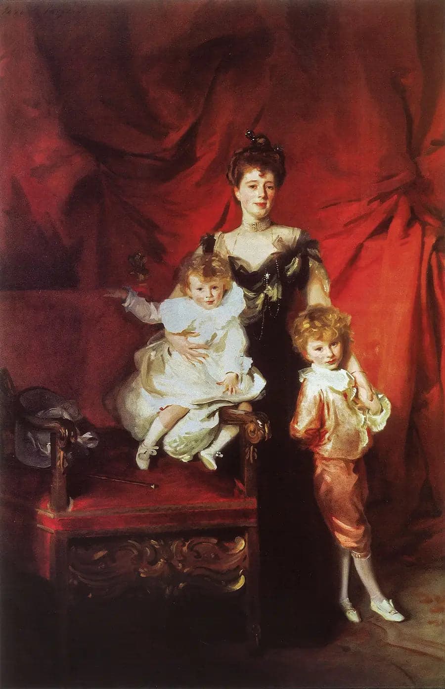 Mrs. Cazalet and her children Edward and Victor