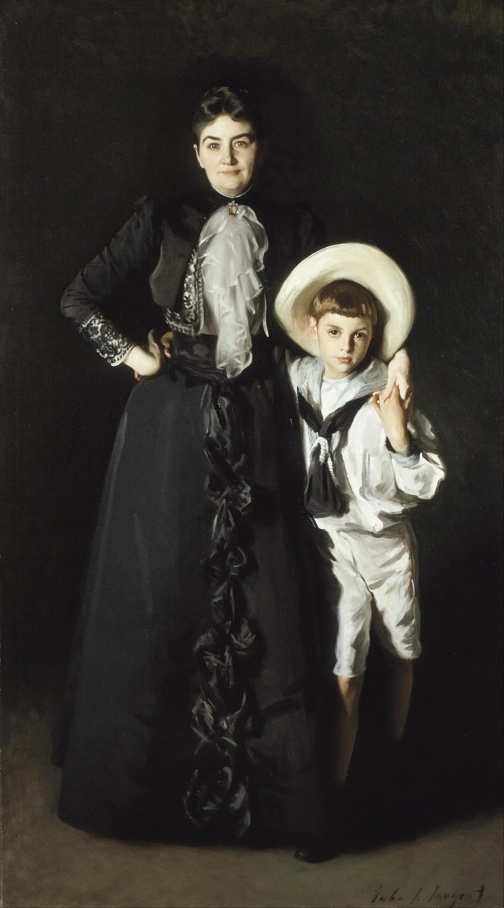 Portrait of Mrs. Edward L. Davis and her son, Livingston Davis