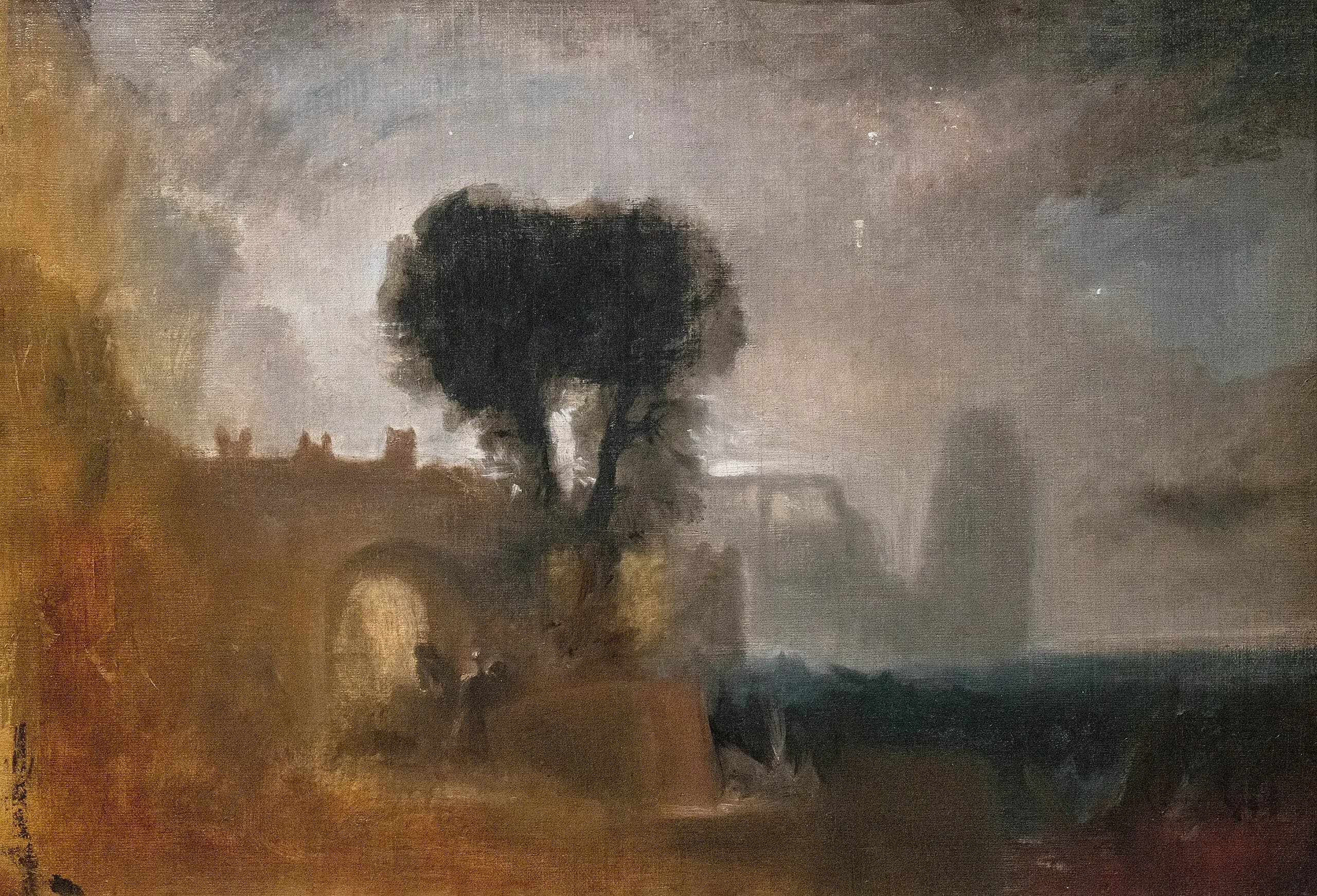 Archway with Trees by the Sea; Sketch for ‘The Parting of Hero and Leander’