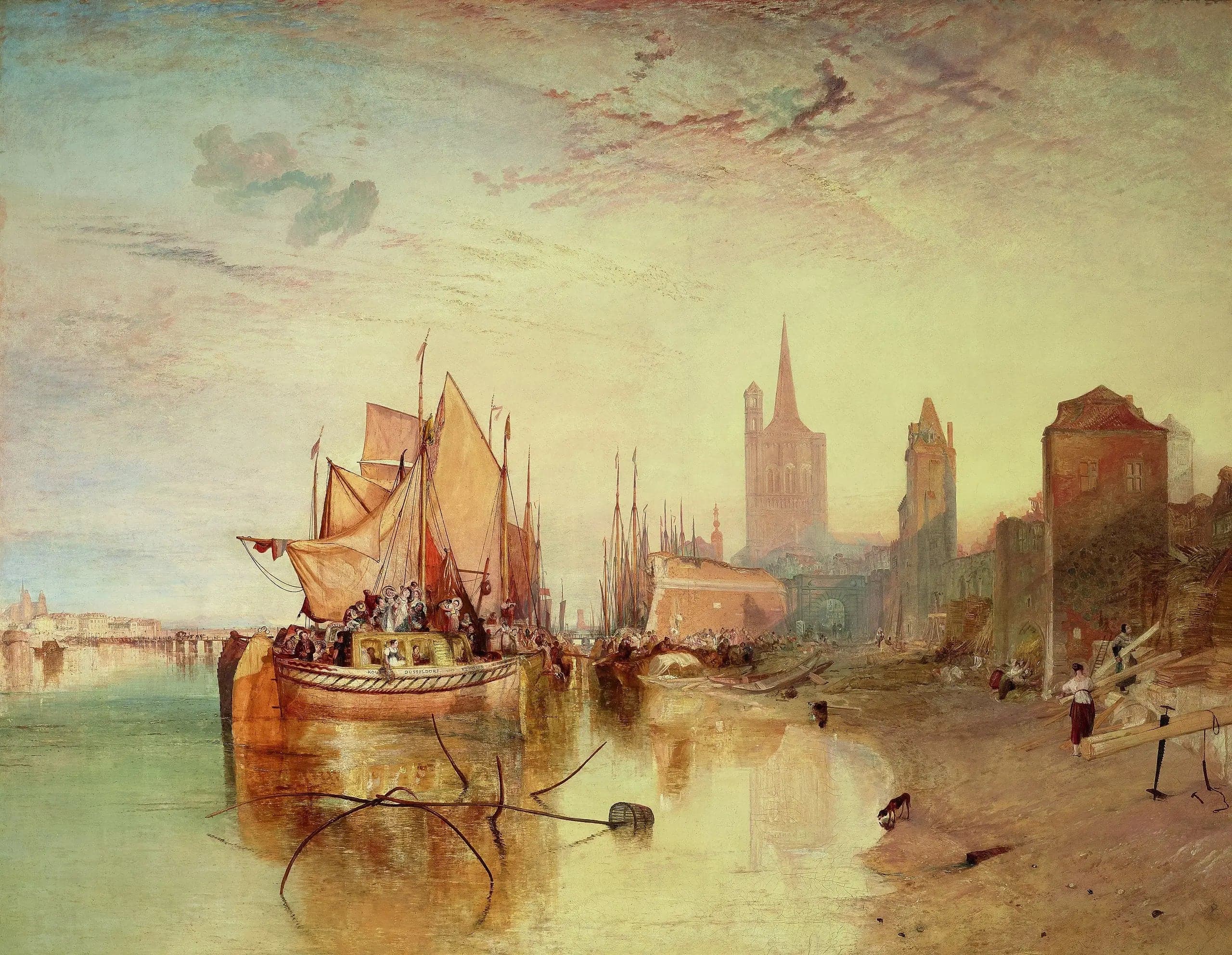 Cologne: The Arrival of a Packet-Boat: Evening