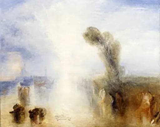 Neapolitan Fisher Girls Surprised Bathing by Moonlight