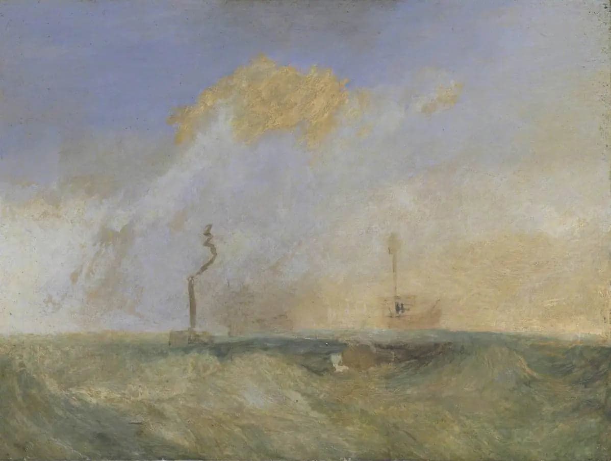 Steamer and Lightship; a study for ‘The Fighting Temeraire’