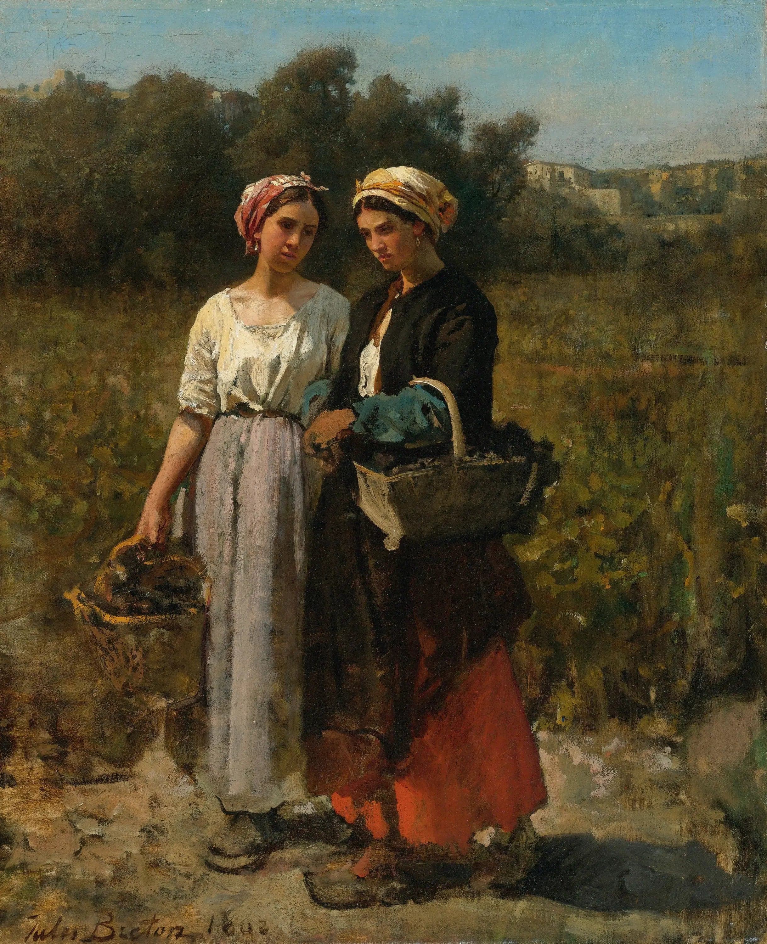 Two young women in vintage