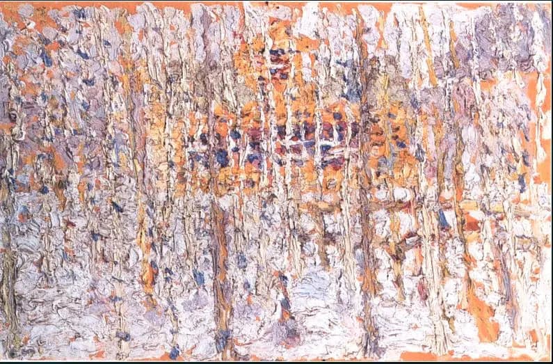 Winter landscape with young house