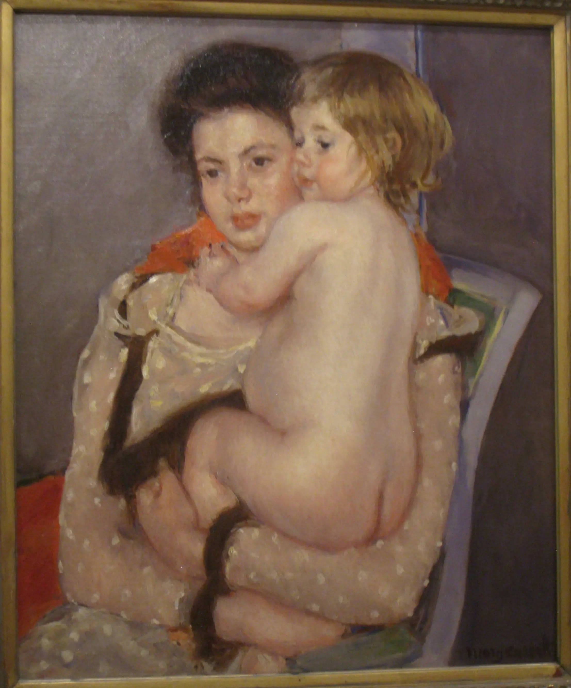 Portrait of Queen LeFebvre Holding a Naked Baby