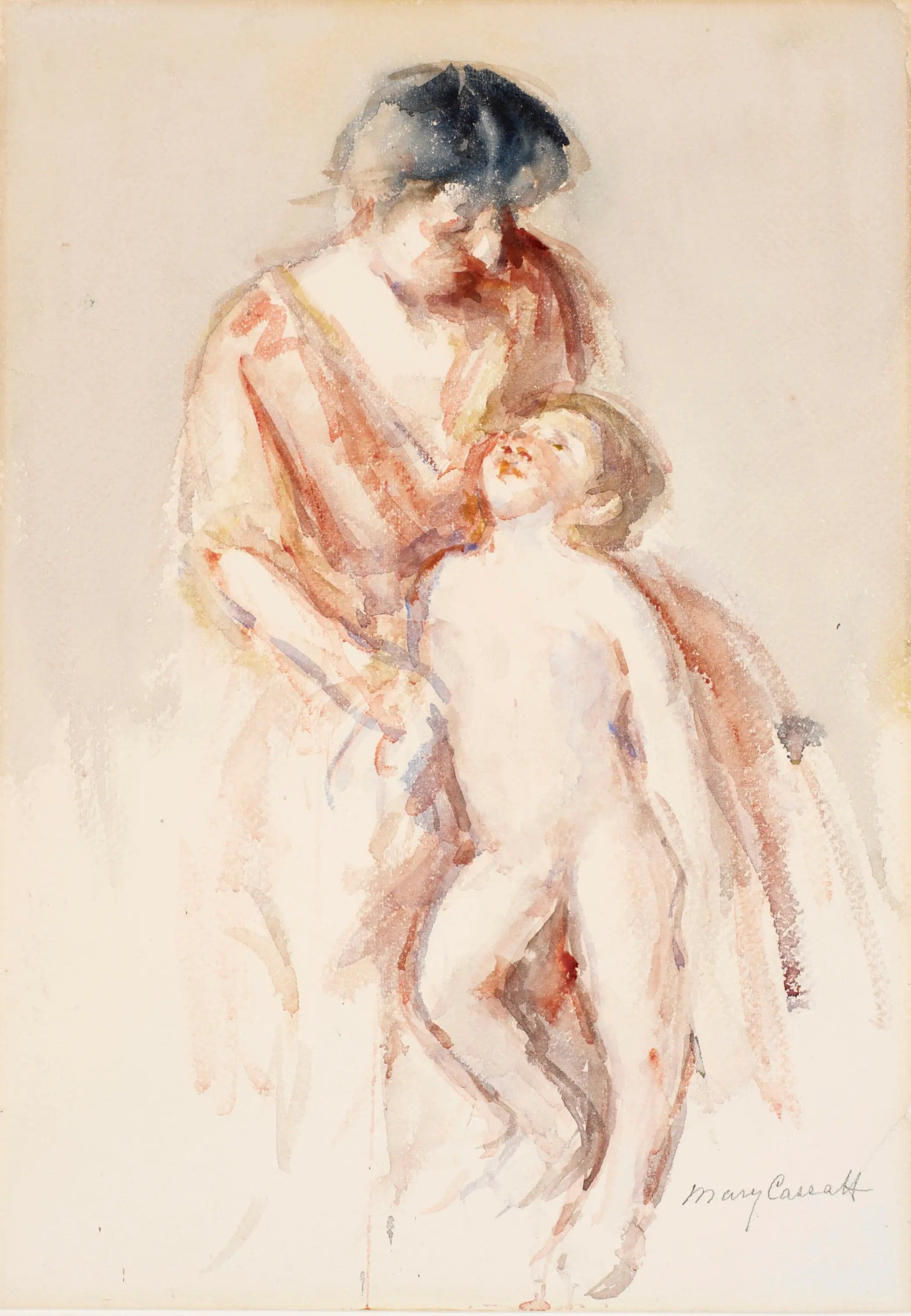 Woman with a Naked Boy to Her Left