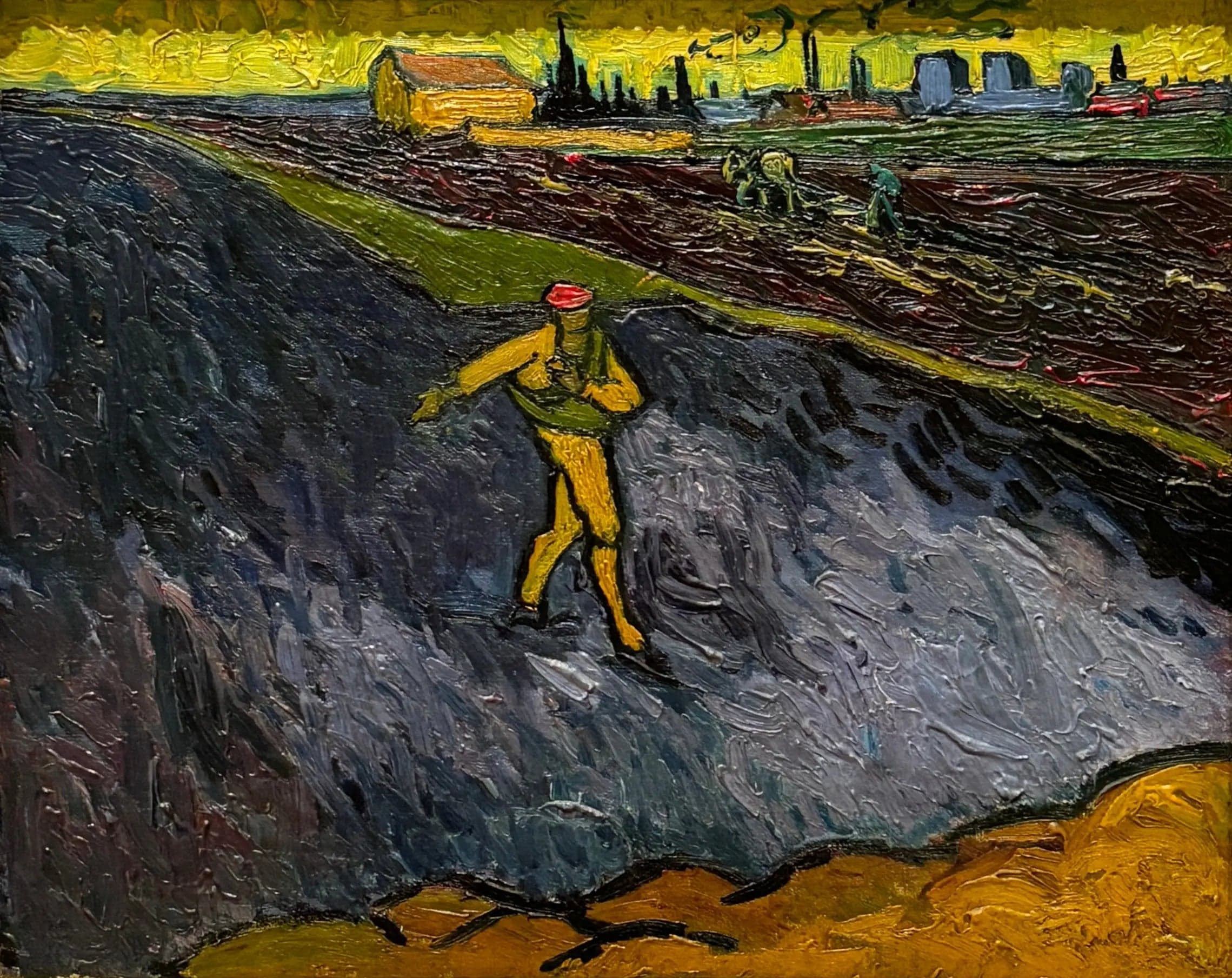 The Sower: the surroundings of Arles in the background