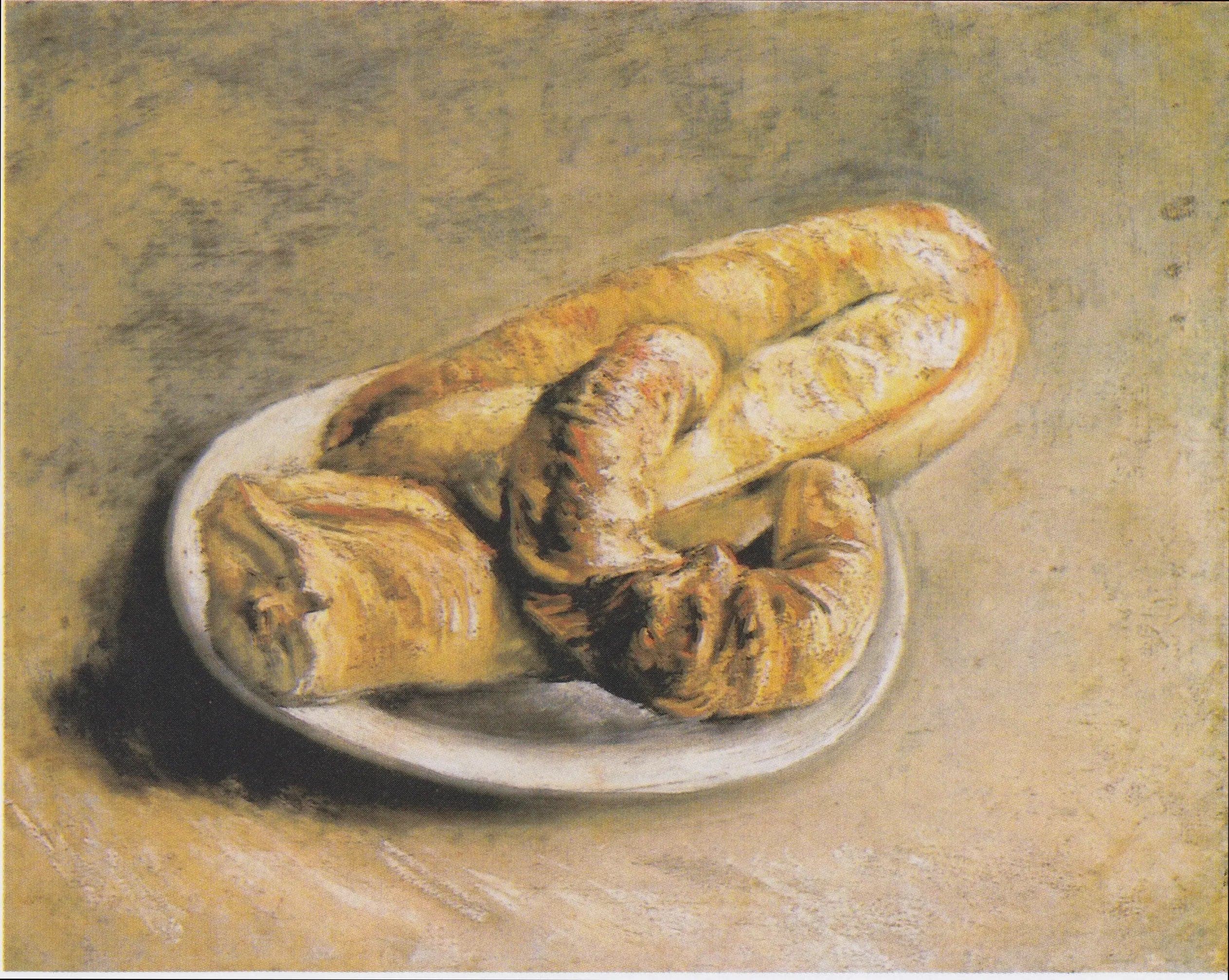 Still life, plate with bread