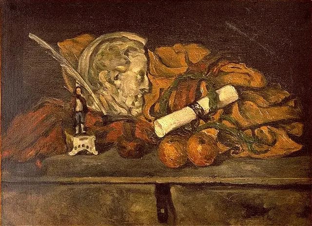 Cézanne's Accessories. Still Life with Medallion of Philippe Solari