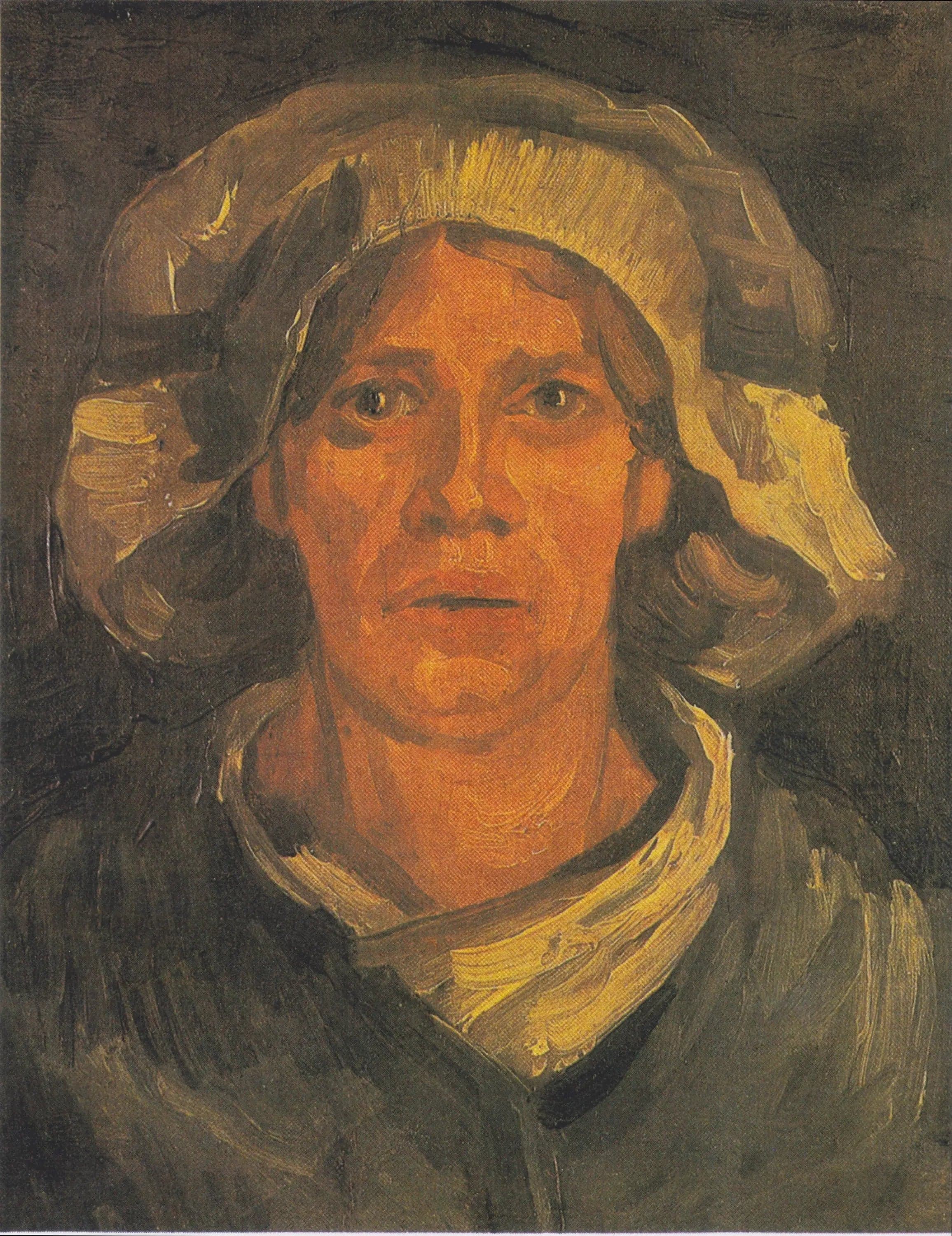 Peasant Woman's Head with White Bonnet