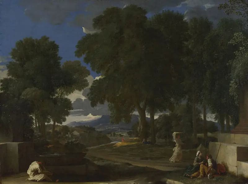 Landscape with a Man Washing His Feet