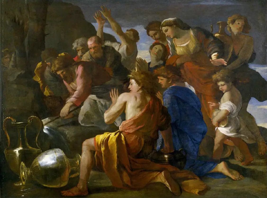 Moses soothing the waters of Marah